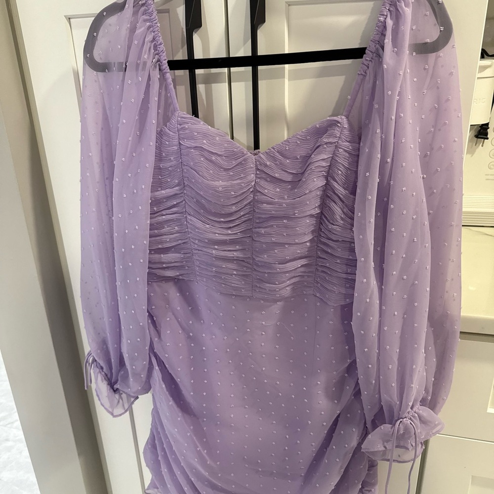 Elegant Lavender Mini Dress